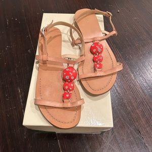 Kate Spade Ornament Natural Vacchetta Sandals